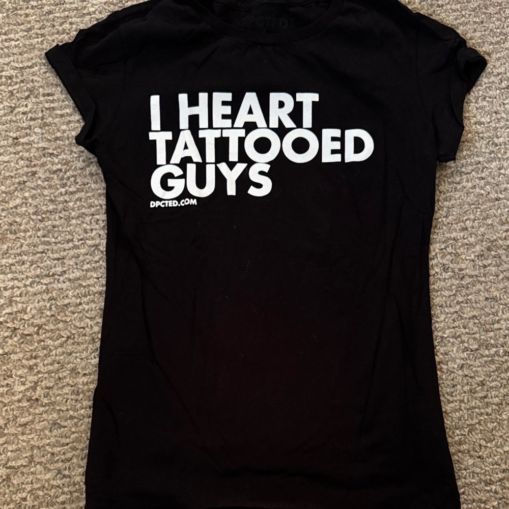 Black Short Sleeve Tee - I Heart Tattooed Guys